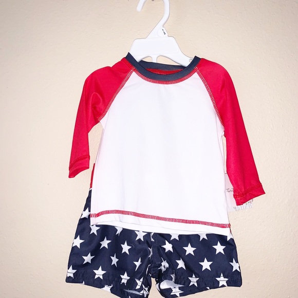 NWT Starting Out Baby Boy 2 Piece Swimsuit - Picture 4 of 5